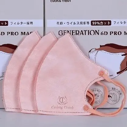 Khẩu trang 6D Pro 3 lớp kháng khuẩn quai chun bản to cho nam và nữ ( Sét 100 cái )- Women, Accessories Vietnam Grey Phụ Kiện Nhung Phụ Kiện Nhung