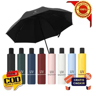 [MS] Payung Lipat MANUAL UPF 50+ Anti UV  Payung Drakor  Payung Saku  Portable Umbrella Pocket FREE Sarung