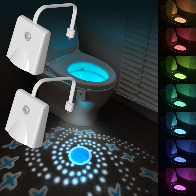 LED Motion Sensor Toilet Light, Toilet Lamp LED Night Light, Toilet Seat Light, Sensor LED Bathroom Night Lights, Indoor Lighting for Bathroom 0