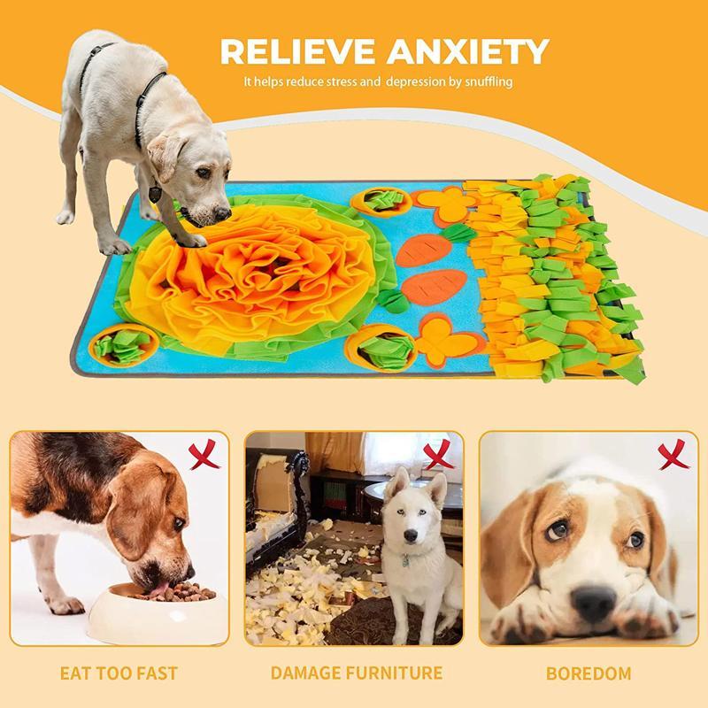 Sniff Dog Food Mat, Carrot Design Pet Sniff Feeding Mat, Interactive Dog Puzzle Toys for Training & Stress Relief, Pet Snuffle Pad, Pet Supplies 4