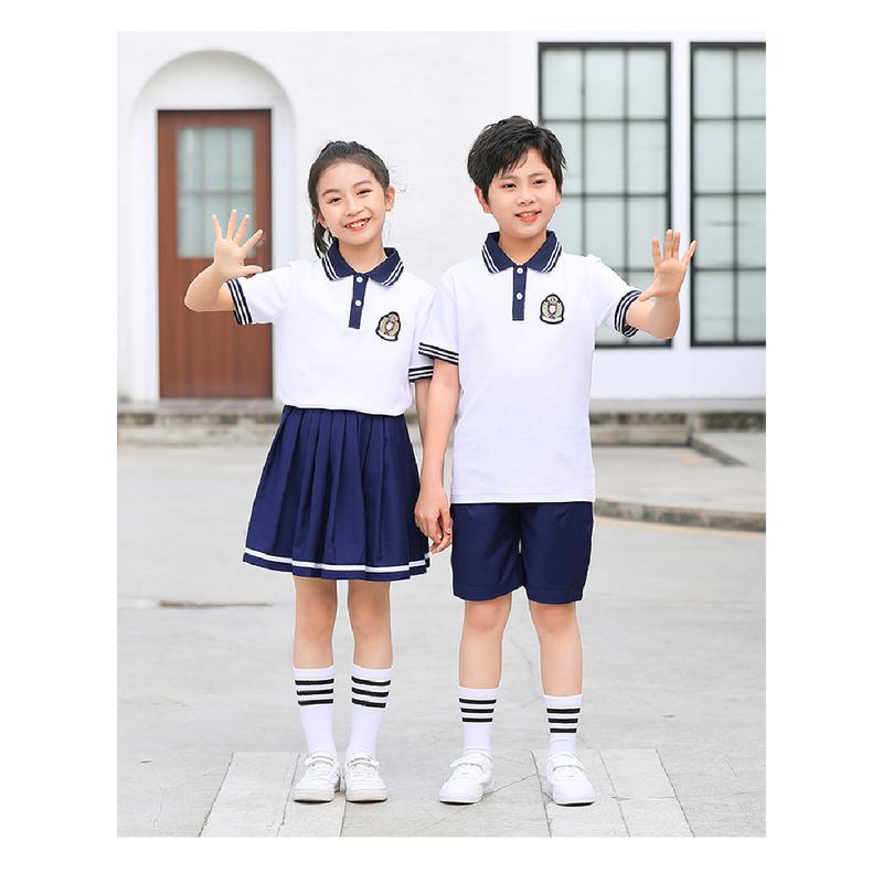 Product Introduction of New Summer Uniform Set for Primary School Students, Kindergarten Sports Style Fashion School Uniform, Group Performance Costume 15