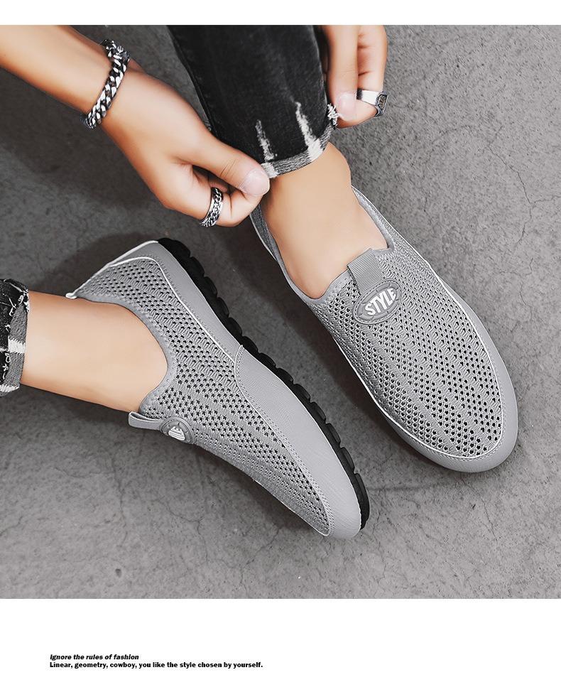 Product Introduction of Giày Lười Nam, Mùa Hè, Bề Mặt Lưới Khoét Lỗ Thoáng Khí, Mỏng, Lái Xe, Doug Thể Thao Đi Chơi Giày Hợp Xu hướng 3