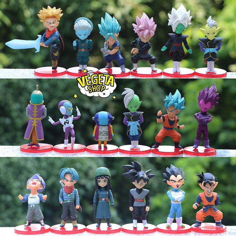 Mô hình Dragon ball Super - 18 mẫu WCF tự chọn - Goku Gohan Trunks Vegeta Zamasu Rose Black Zeno Vegeto Mai - Cao 8cm 