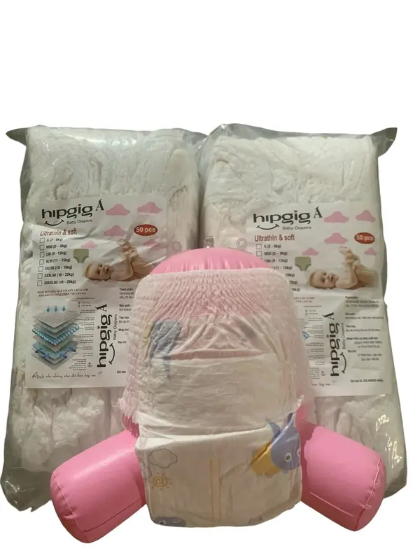 COmbo 100c Bỉm Hip cho bé đủ size từ sơ sinh tới 4xl thấm hút tốt LOẠI 1 tả 1