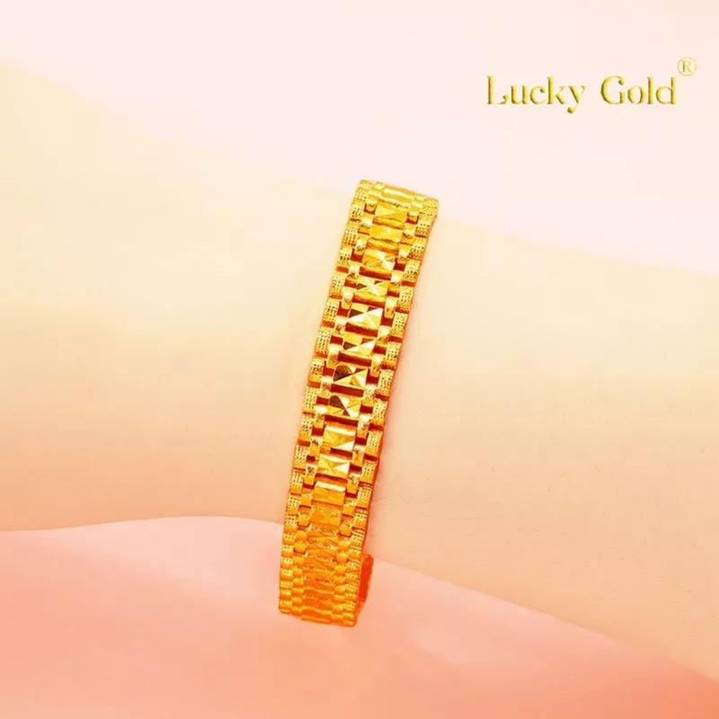 Lắc tay mạ vàng 24k sàg trọng bền mầu không đen 2
