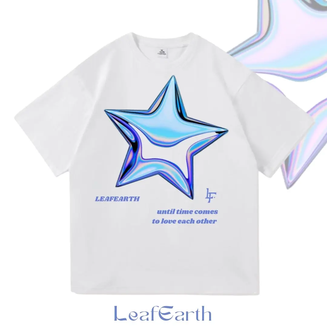 T-SHIRT STAR WHITE LEAFEARTH