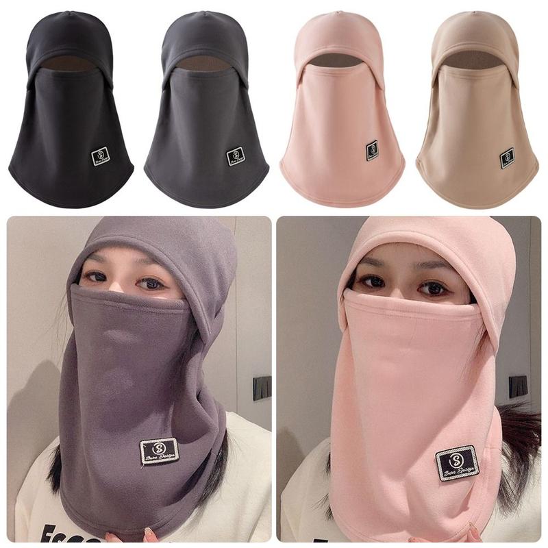 Mũ Balaclava Lông Cừu Nhung, Mùa Đông, Ấm Áp Và Chống Gió, Mũ Bảo Hiểm, Khẩu Trang Quấn, Chống Bụi, Có Bảo Vệ Tai, Unisex