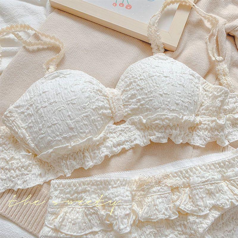 Đồ Lót Nhật Bản, Mềm Mại Và Dễ Thương, Gợi Cảm, Dành Cho Ngực Nhỏ Của Phụ Nữ, Bộ Đồ Lót Không Dây Chun, Áo Ngực Ống, Hai Cách Mặc, Fu Sữa, Áo Ngực 4