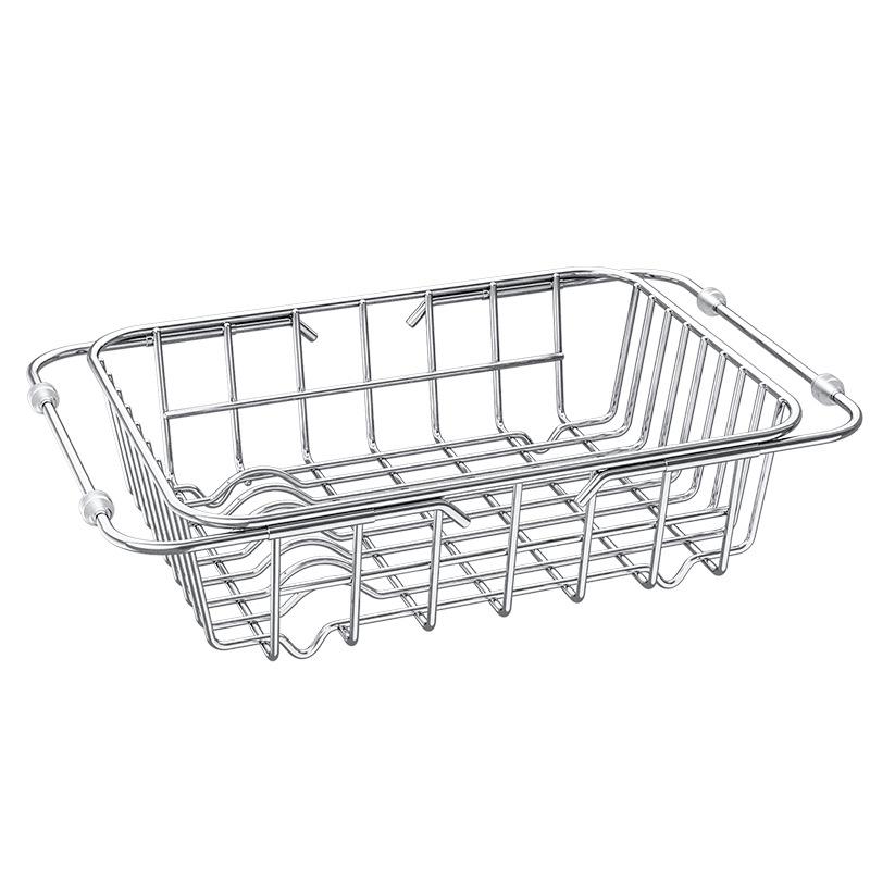 Rổ gác bồn rửa chén Inox 304 PUCA thu gọn, kệ úp chén bát rửa trái cây