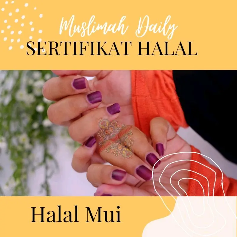 Queen Nail Henna Lavender ungu 5ml kutek muslimah nail henna kutek henna Long-lasting
