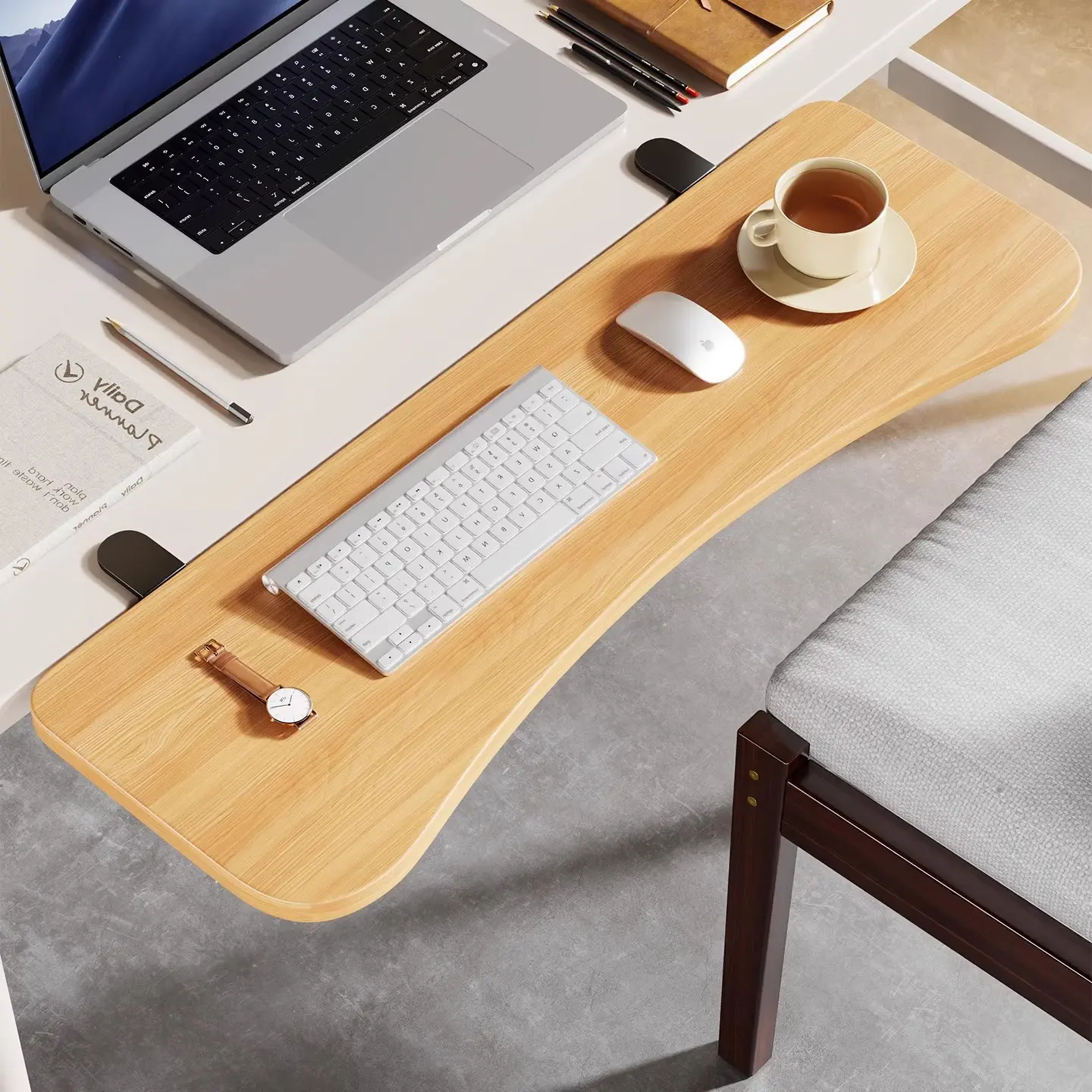 Desk Extension Board Without Drilling, Foldable, Keyboard Tray ...