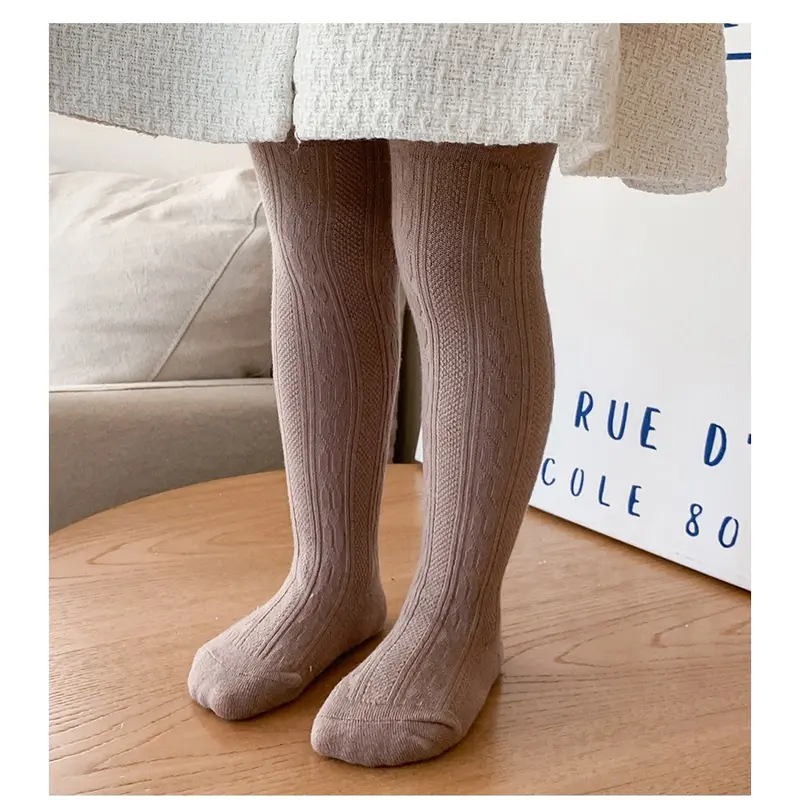 Leging Bayi Tutup Kaki Fashion Perempuan 6-12 Bulan Polos Celana Lejing Legging Tutup Kaki Bayi Perempuan Newborn 2