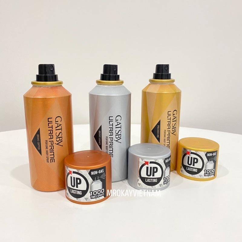 [Hàng công ty nhập khẩu] Xịt khử mùi toàn thân nam nữ Gatsby thơm đa dạng lưu hương dài lâu 1000 lần xịt siêu tiết kiệm Xịt Thơm