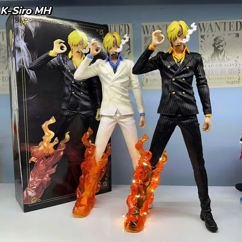 Mô hình One Piece - Vua hải tặc Vinsmoke Sanji hắc cước, đá lửa, nhả khói cao 32cm - K-Siro MH 0