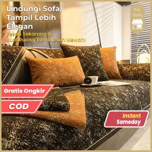 Evy Store Alas Penutup Sofa Minimalis 1 2 3 4 Dudukan Vintage Non Slip Universal Dekorasi Ruang Tamu