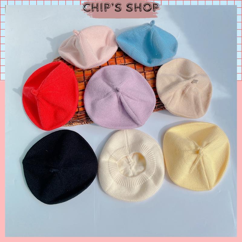 Mũ nồi len trơn phong cách Hàn Quốc cho bé trai, bé gái 3m-4y. Nón len dễ thương cho bé mặc đi chơi.  Giữ Ấm nón  bánh Hat