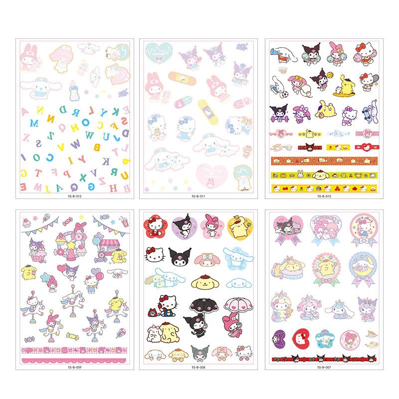 Hình Xăm Dán Sanrio, Có Thể Tùy Chỉnh, Nhiều Màu Sắc, Thiết Kế Dễ Thương, Không Thấm Nước, Lâu Trôi, Thích Hợp Làm Quà Tặng Ngày Lễ, Cho Mặt Và Cánh Tay, Hàng Mới Về 3