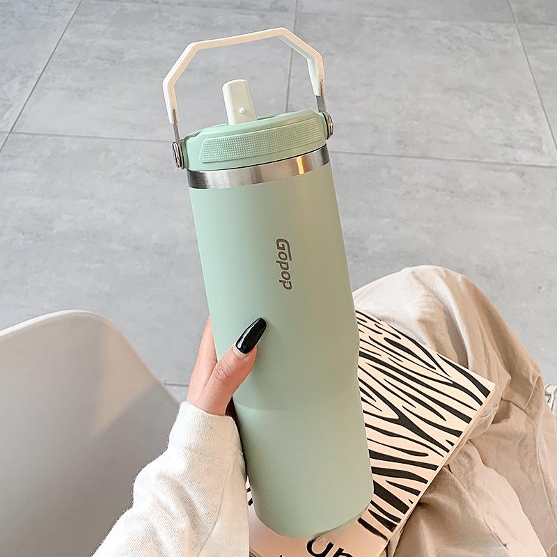 Product Introduction of Ice Cup 304 Stainless Steel Water Cup Good-looking Portable with Straw Car Mug Drinkware Flasks Tumbler Bottles Bottled Water Bottles Insulated Gradient Color Gradient Color Gradient Color Frosted Teapot Rechargeable Electric Protein Shaker Bottle 15