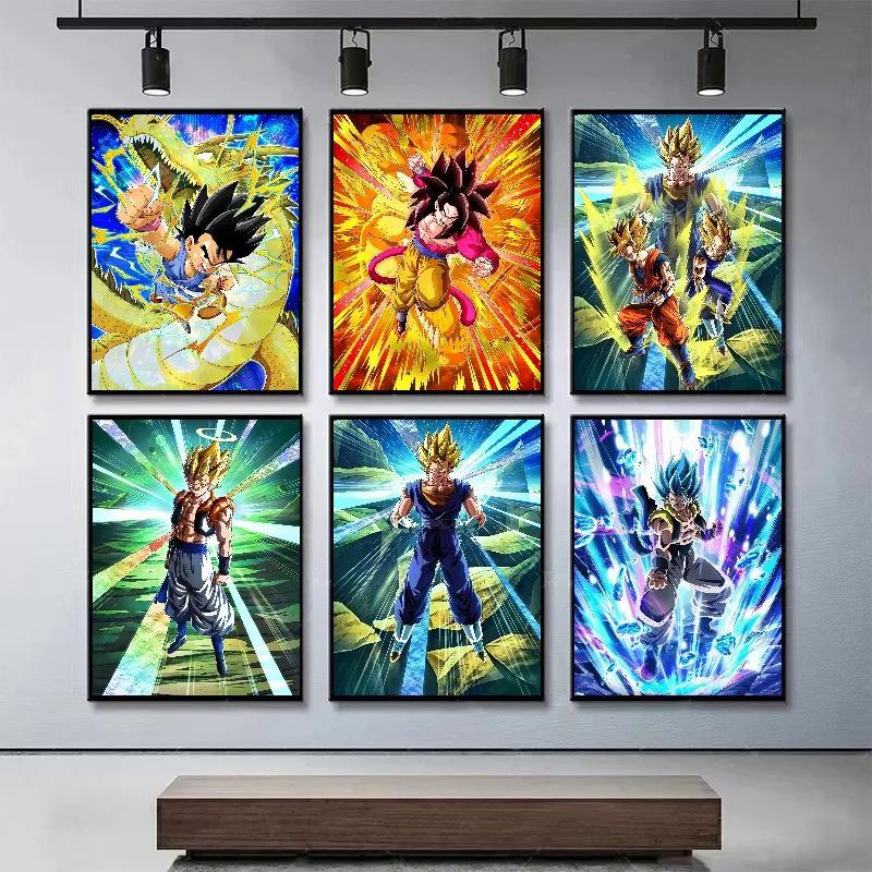 Poster anime Dragon Ball Kakarotto Super Saiyan HD, lukisan hiasan ...