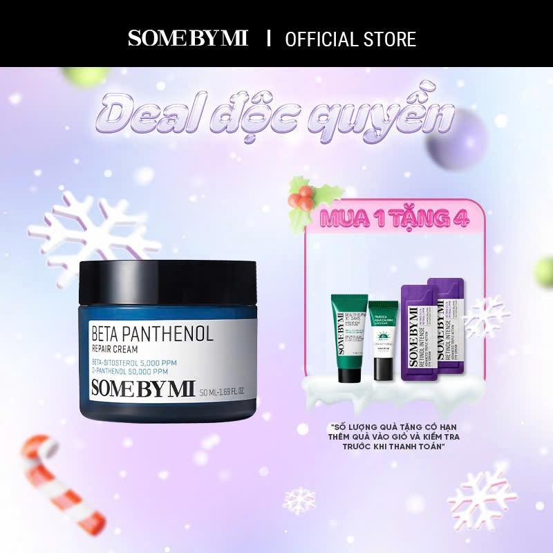 [LIVE][Qùa tặng 1 sữa rửa mặt aha 30ml + 2 kem mắt 1ml + 1 kcn 5ml] Some By Mi Kem dưỡng ẩm sâu Some By Mi Beta-Panthenol Repair cream 50 ml