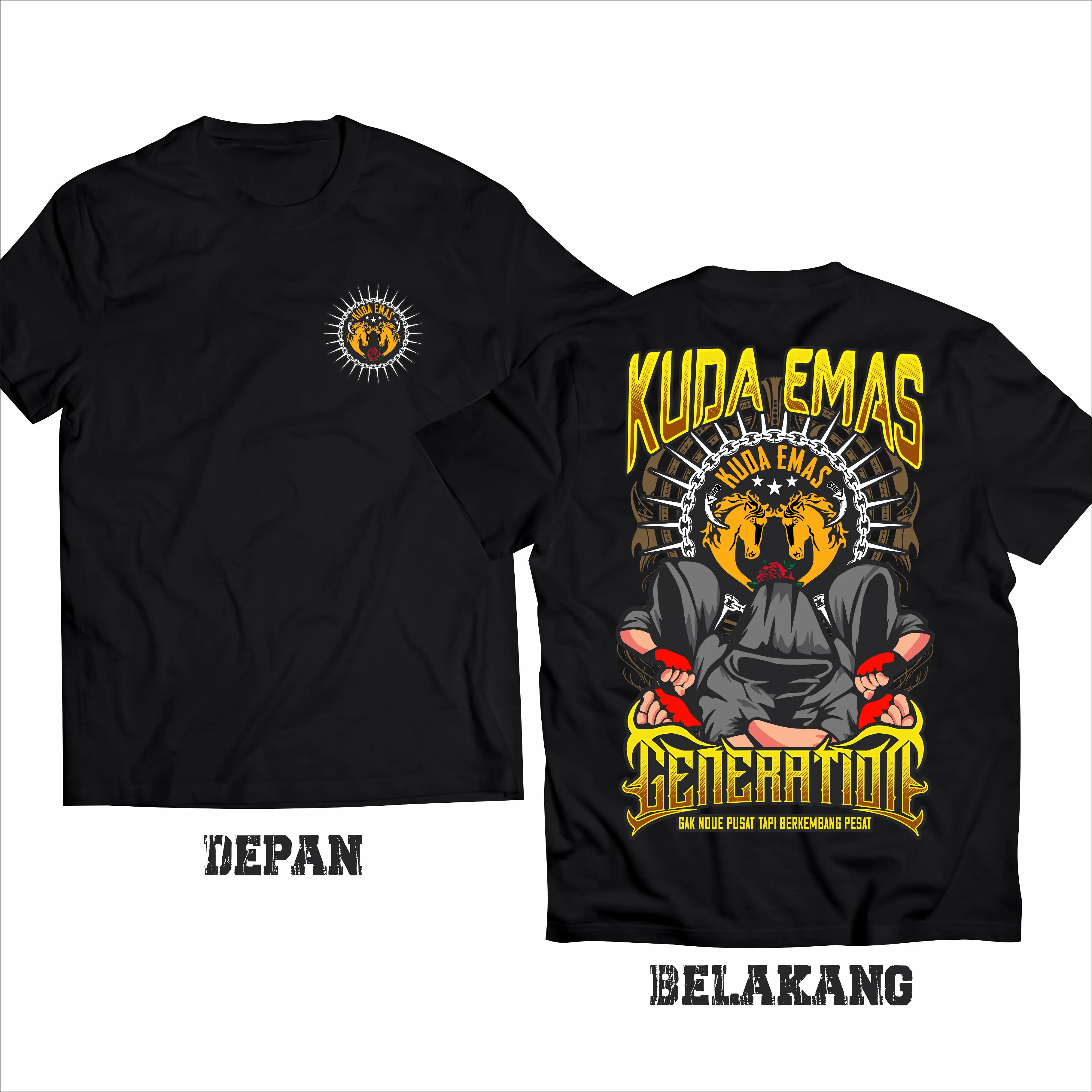 Kaos Tshirt KUDA EMAS ( NETRAL / UMUM ) Kualitas distro Keren