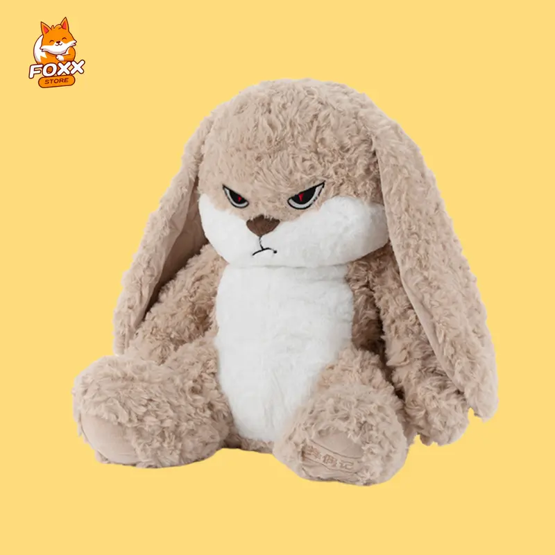 Gấu Nhồi Bông Thỏ Mặt Quạo -  Gấu Bông Thỏ Giận Dữ Đáng Yêu Mềm Mịn Cao Cấp FOXX STORE Toy Thú Bông Thú Nhồi Bông Đồ Chơi Phát Nhạc 0