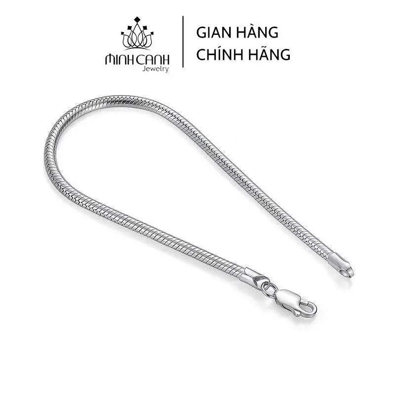 Lắc Tay Bạc Nam Thân Tròn Sợi Mì Loại Dày Dặn - Minh Canh Jewelry
