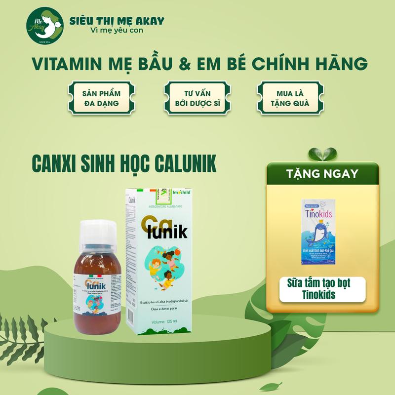 Siro Calunik Imochild Bổ sung Canxi Magie Vitamin D3 và K2 DT125ml