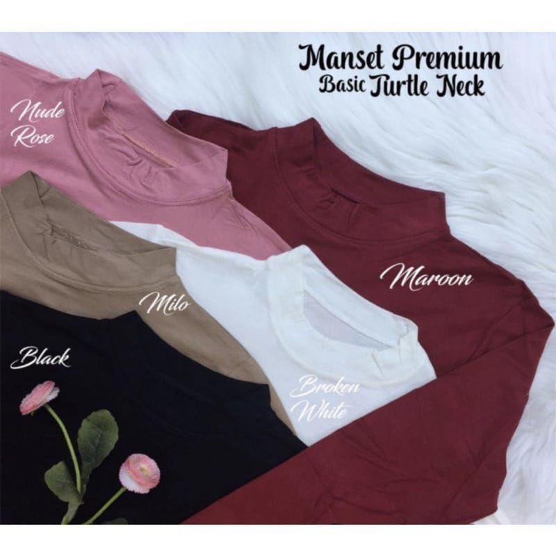Manset Kaos Premium Rayon super / basic tutrtleneck / manset Hitam Polos 5