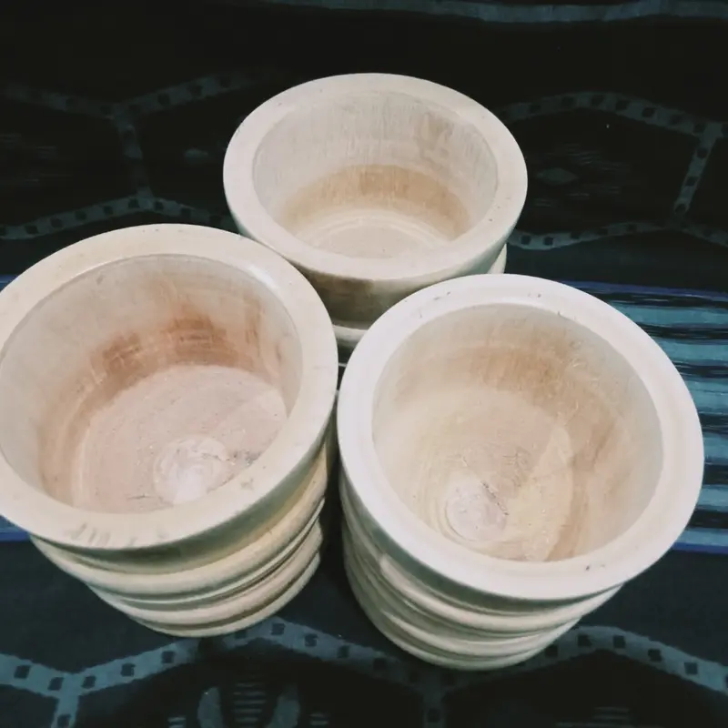Set Lumpang Kayu Mahoni Ukuran Sedang Kitchenware 4