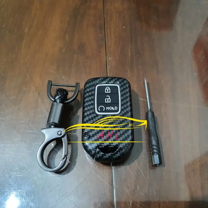 Cover Casing Kunci Carbon Honda Wrv WR-V / Case Remot Carbon WRV