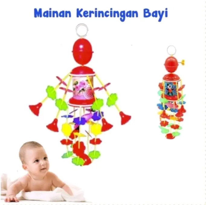 Mainan musik Merry Go Round untuk edukasi suara pada bayi gantungan musical bayi 1