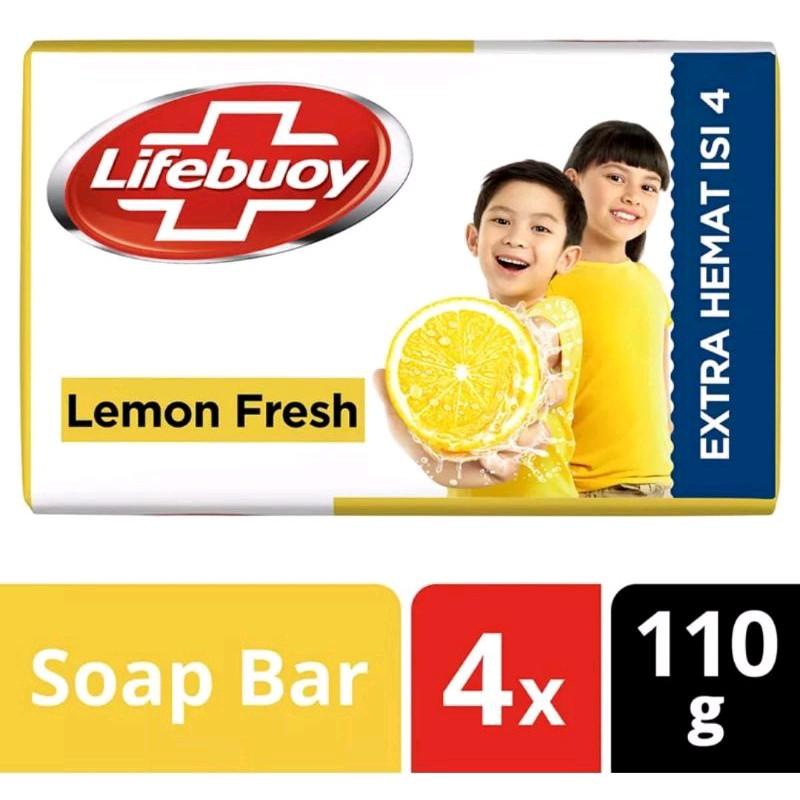 Lifebuoy Sabun Batang 100gr Anti Bakteri 1 pack Isi 4pcs Bar Soap 4