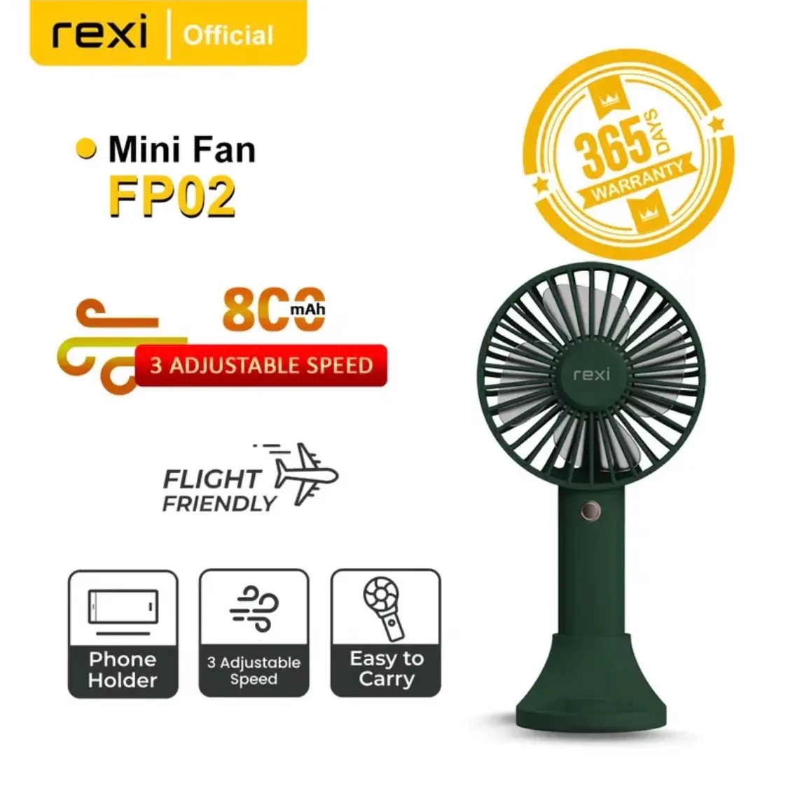 Kipas angin portable mini fan model PF02