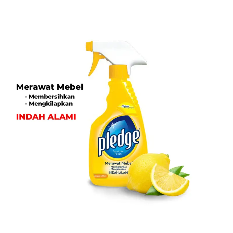 Pledge Furniture Polish Merawat Meubel Dengan Silicone Lemon Liquid Pump 450 Ml SUDAH EXRTRA BUBBLE Silikon Cairan 0