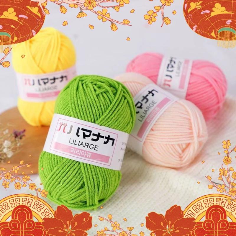  Len Milk Cotton Hàn Quốc 25gr | Len nhí Hàn | Len cho người mới học móc 