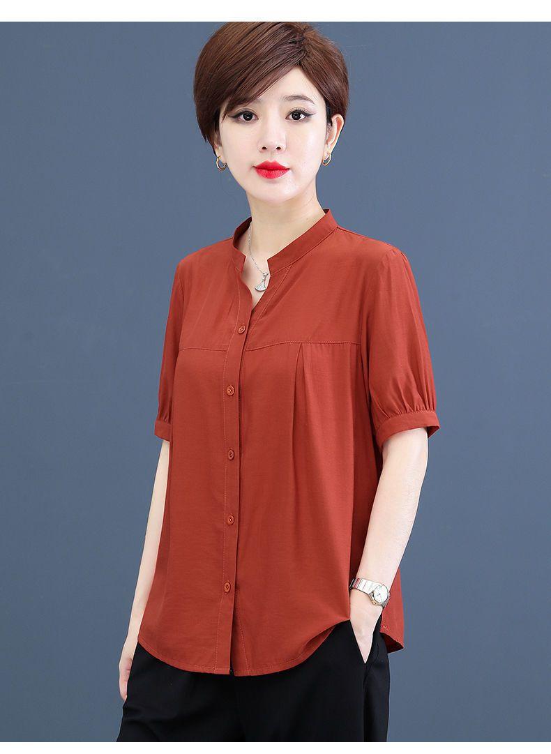 Product Introduction of Áo Sơ Mi Voan, Hàng Mới Về Mùa Hè Cho Nữ, Thời Trang Đẹp, Cổ Chân Đế Áo Sơ Mi Voan, Thanh Lịch, Thích Hợp Cho Quần Áo Của Mẹ, Áo Sơ Mi Nhỏ Áo, Có Sẵn Trong Các Cặp Đôi 30