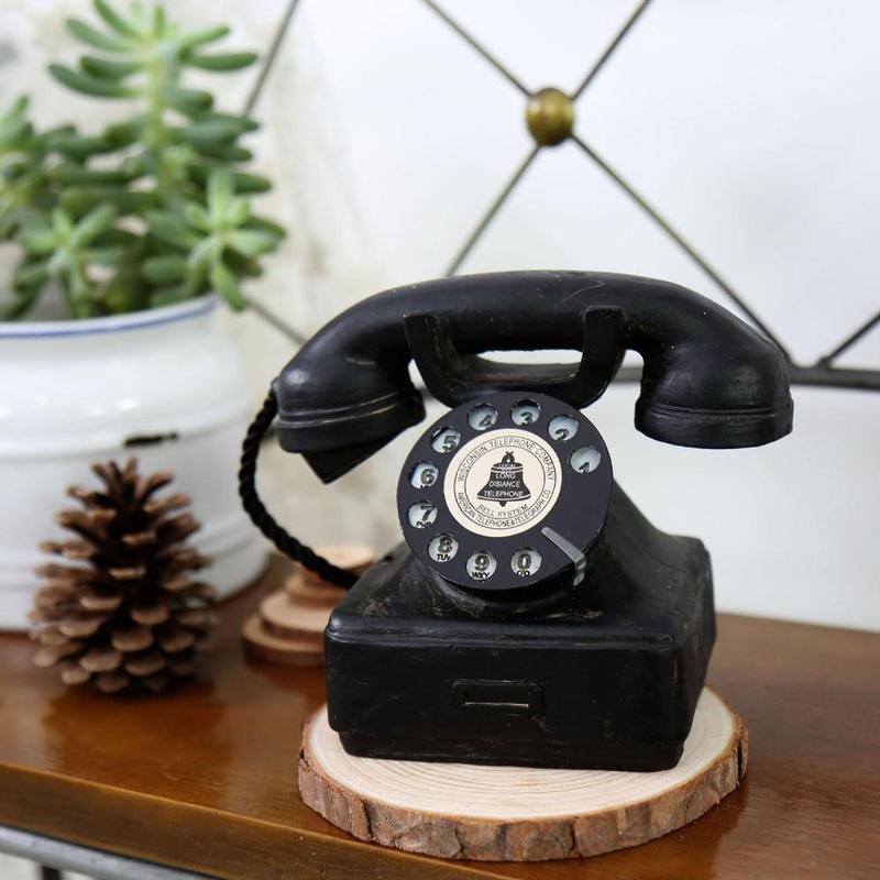 Old Fashioned Landline Telephone Model Classic Photography Props Creative Retro Telephones for Bar Desk Cafe Hotel Ornament 5