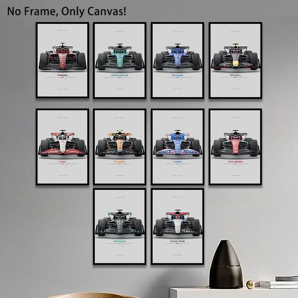 Racing Car Pattern Unframed Painting, 1 Count Modern Fashion Canvas Wall Art, Wall Decor for Home Living Room Bedroom Office School, Best Friend Gifts