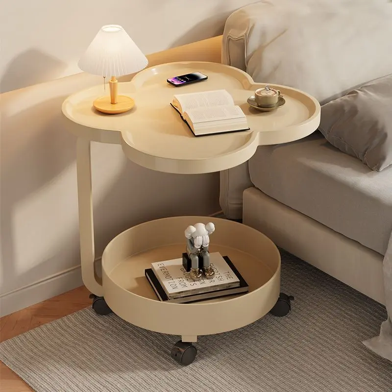 Bàn Bên Ghế Sofa, Phổ Biến Và Đơn Giản, Bàn Cà Phê Nhỏ Thích Hợp Cho Phòng Ngủ, Hỗ Trợ Đầu Giường, Làm Bằng Sắt, Có Thể Di Chuyển, Cỡ Nhỏ