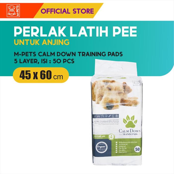 Gambar M-Pets 5 Layer Calm Down Dog Training Pad 45x60 cm 50 pcs / Latih Pee dari M-Pets Volk Pets Indonesia Kota Tangerang Tokopedia