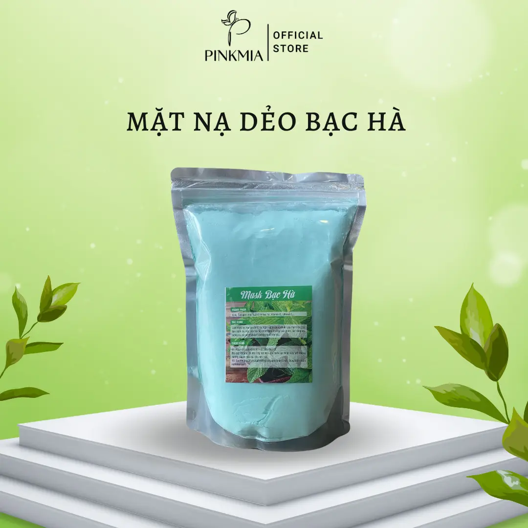 Gói 1000gr Mặt Nạ Dẻo Bạc Hà Pinkmia, Mặt Nạ Handmade