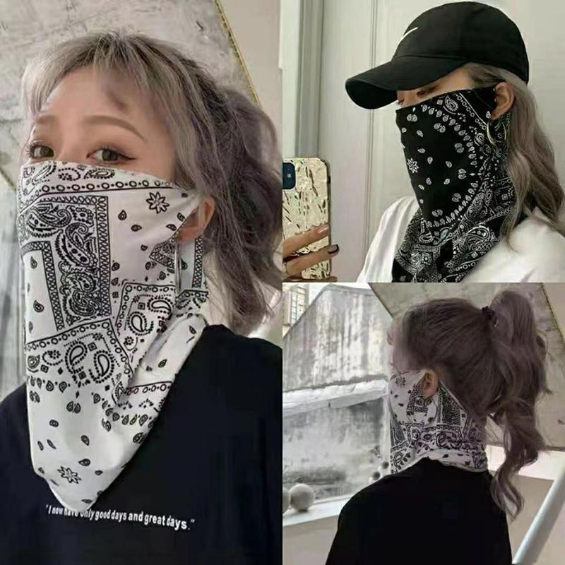 Product Introduction of Fashion Punk Sunscreen Mask For Men Women Summer Face Neck UV Protection Ear Scarf Hip Hop Outdoor Sports Cycling Bandana Scarfs 14