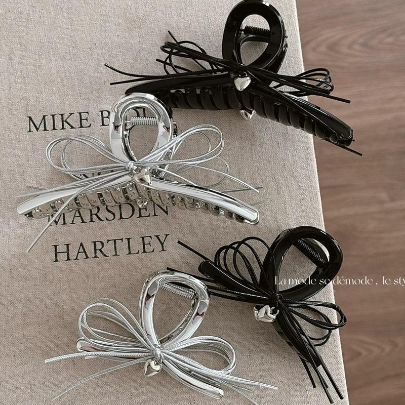 Kẹp Càng Cua Chất Liệu Cao Cấp Đính Nơ Da Sang Chảnh 345 Women Nữ