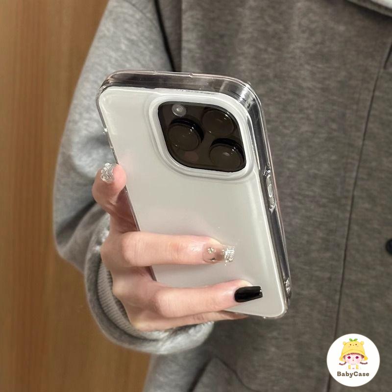 Trường Hợp Cho Iphone 17 16 15 13 12 11 14 Pro Max 7Plus 16 15 7 14 8 Plus X XR XS Max SE 2020 Thời Trang Đơn Giản Màu Trơn Mới Nền Trắng IMD