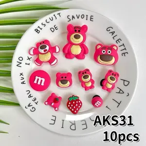 jibbit croSs Bai Aksesoris Gesper Sepatu Kartun Bunga Dekorasi Sepatu Tiga Dimensi Aksesoris Dekoratif Lucu Gesper Dapat DilepasCOD