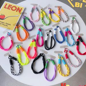 Fashion Colorful Hand Wrist Universal Phone Lanyard Strap String for iPhone Samsung USB Flash Drives Keys Keychains DSLR Camera Holders