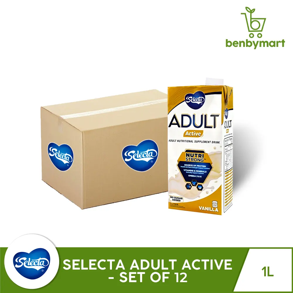 Selecta Adult Active Nutritional Supplement Milk Drink 1L (Set of 12s ...
