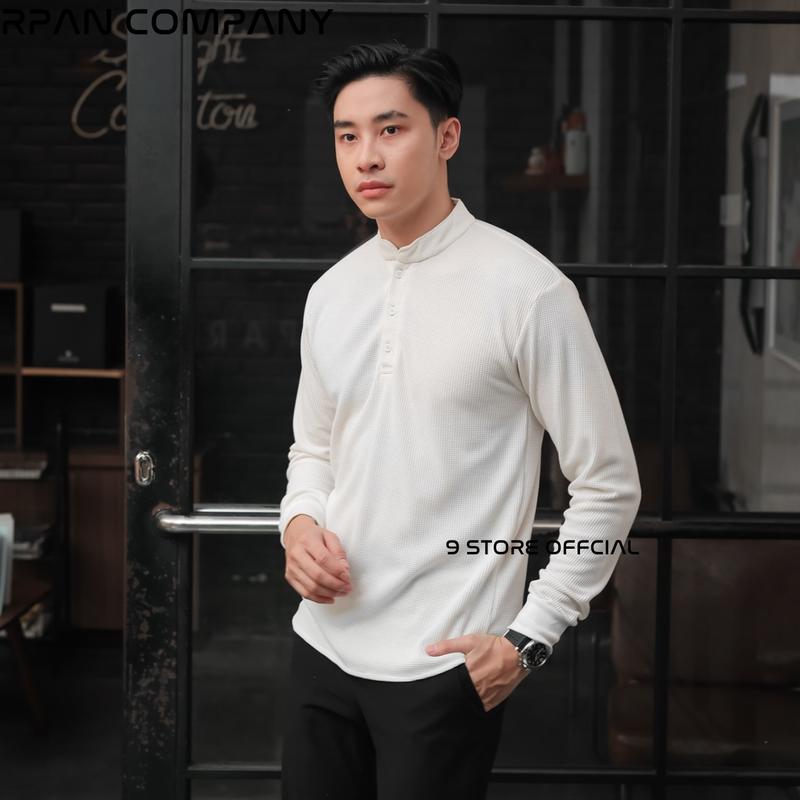 Tshirt Henley Waffle Long sleeve Original / Baju Waffle Tangan Panjang Kancing / Crewneck Waffle Button. 3