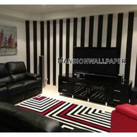 Gambar Wallpaper Dinding Motif Garis Hitam Putih dari Mansion Wallpaper Kota Administrasi Jakarta Utara 1 Tokopedia